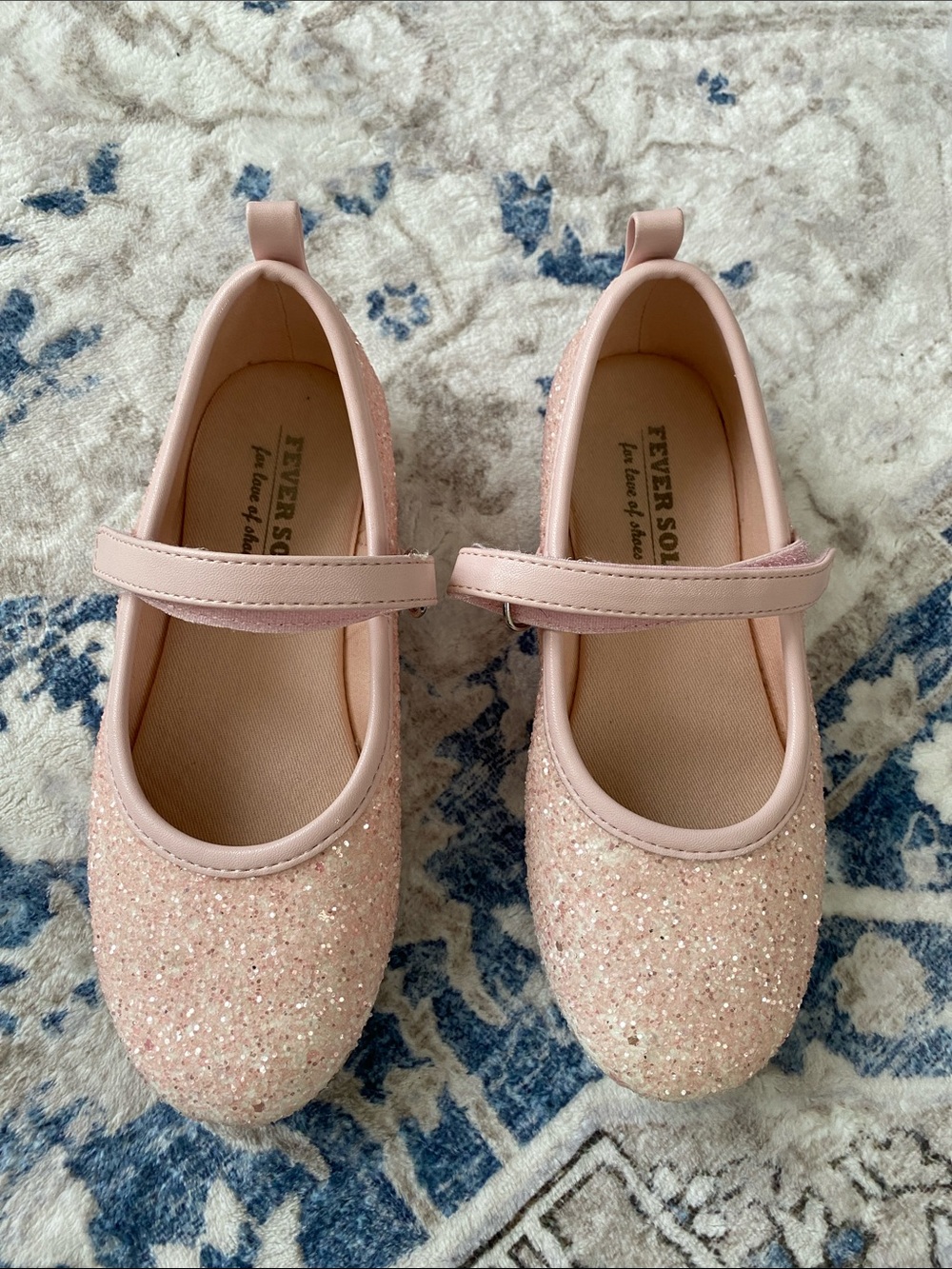 Girls' Sparkle Mary Jane Dress Shoes in Light Pink 32/1 Youth